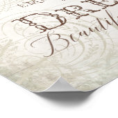 Boho Bohemian Dream Catcher Baby Name Shower Wood Poster (Hoek)