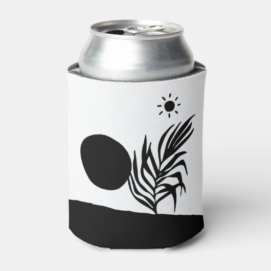 boho bohemian floral sun moon blikjeskoeler (Blikje Voorkant)