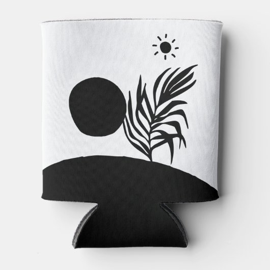 boho bohemian floral sun moon blikjeskoeler (Voorkant)