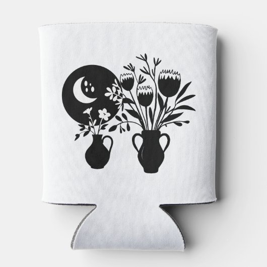 Boho bohemian floral sun moon blikjeskoeler (Achterkant)