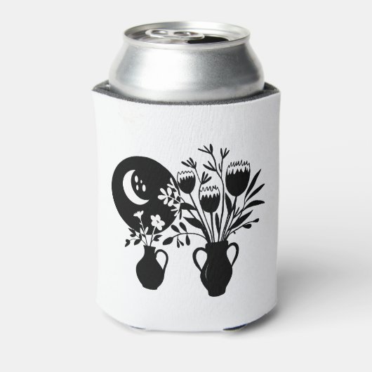 Boho bohemian floral sun moon blikjeskoeler (Blikje Achterkant)