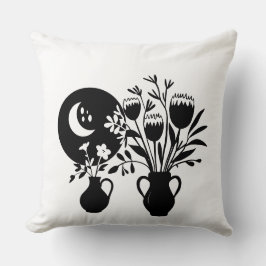 Boho bohemian floral sun moon kussen