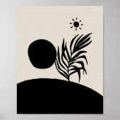 boho bohemian floral sun moon poster (Voorkant)
