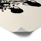 Boho bohemian floral sun moon poster (Hoek)