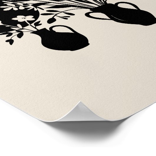 Boho bohemian floral sun moon poster (Hoek)