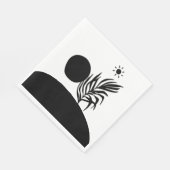 boho bohemian floral sun moon servet (Hoek)