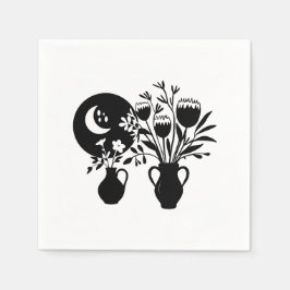 Boho bohemian floral sun moon servet