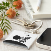 boho bohemian floral sun moon sleutelhanger (Voorkant Rechts)