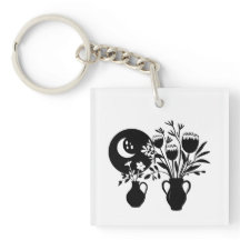 Boho bohemian floral sun moon