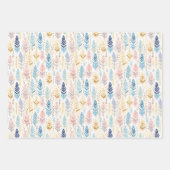 Boho Bohemian Gelegenheid Pastel Waterverf Set Inpakpapier Vel (Voorkant 2)