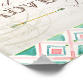 Boho Bohemian laat het avontuur Teepee Wood beginn Poster (Hoek)