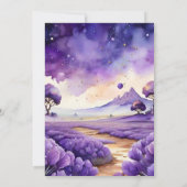 Boho Bohemian Lavendel Bruiloft Kaart (Achterkant)