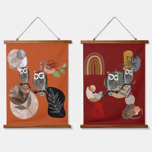 Boho Bohemian Modern Art is eigenaar van Natuur vo Hangend Wandkleed (Dubbel)