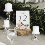 Boho Bohemian Pampas & Beige Bloemen Tafelnummer<br><div class="desc">Kleed je trouwtafel of feesttafels aan met deze Boho Bohemian Pampas & Beige Floral Table Number Kaart.</div>