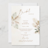 Boho Bohemian Pampas Grass Vrijgezellenfeest Kaart (Voorkant)