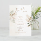 Boho Bohemian Pampas Grass Vrijgezellenfeest Kaart (Staand voorkant)