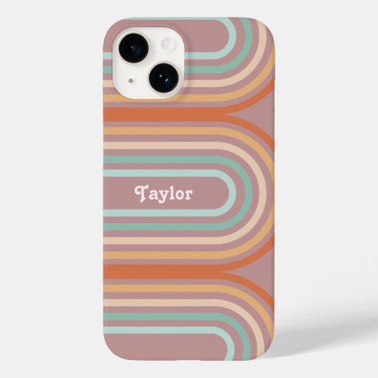 Boho Bohemian Pastel Regenboog Mauve Achtergrond Case-Mate iPhone Case (Achterkant)