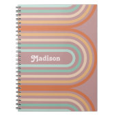 Boho Bohemian Pastel Regenboog Mauve Achtergrond Notitieboek (Voorkant)