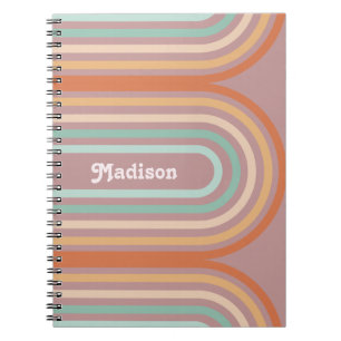 Boho Bohemian Pastel Regenboog Mauve Achtergrond Notitieboek