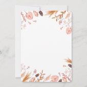 Boho Bohemian Polka Dot pompoen Baby shower Kaart (Achterkant)