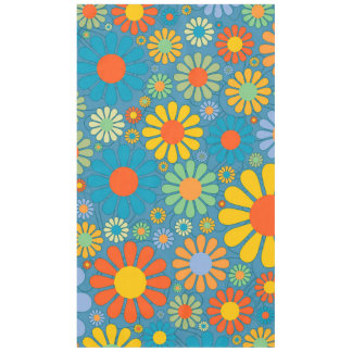 Boho Bohemian Retro Colorful Floral Flowers Tafelkleed