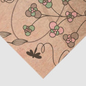 Boho Bohemian Retro Colorful Floral Flowers Tissuepapier (Detail)