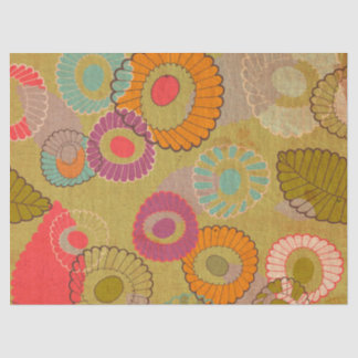 Boho Bohemian Retro Colorful Floral Flowers Tissuepapier