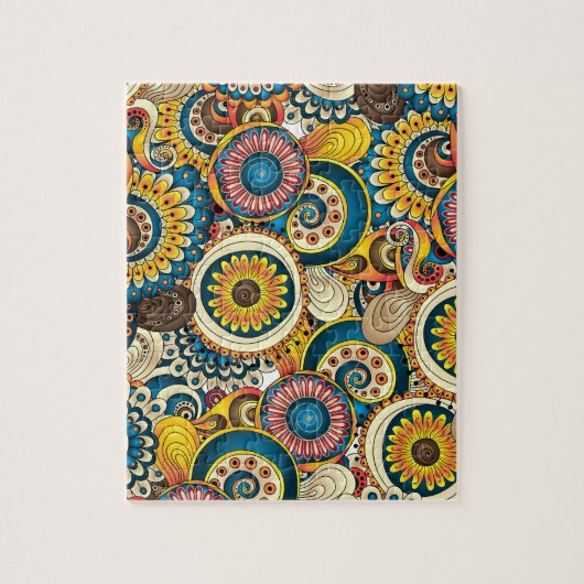 Boho Bohemian Retro Colorful Pattern Legpuzzel (Verticaal)