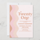 Boho Bohemian Retro eenentwintig 21ste verjaardags Kaart (Voorkant)