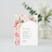 Boho bohemian roze floral vrijgezellenfeest (Staand voorkant)