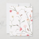 Boho bohemian roze floral vrijgezellenfeest (Achterkant)