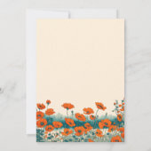 Boho Bohemian Rustic Floral Wildflower Wedding Kaart (Achterkant)