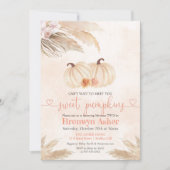 Boho Bohemian Twin Pumpkin Baby shower Uitnodiging (Voorkant)