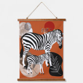 Boho Bohemian Wall Art Zebra Canvas Moeder Kind Hangend Wandkleed (Voorkant 2)