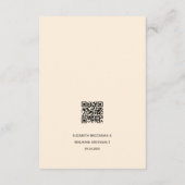 Boho Bohemian Wildflower Details QR Code Bruiloft Informatiekaartje (Achterkant)