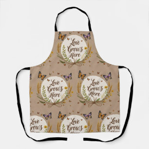 Boho Bohemian Wildflowers, vlinders, tarwe Schort