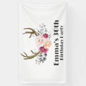 boho, bohemien herten, gewei herten Banner (Verticaal)