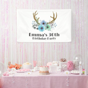 boho, bohemien herten, gewei herten Banner