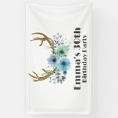 boho, bohemien herten, gewei herten Banner (Verticaal)