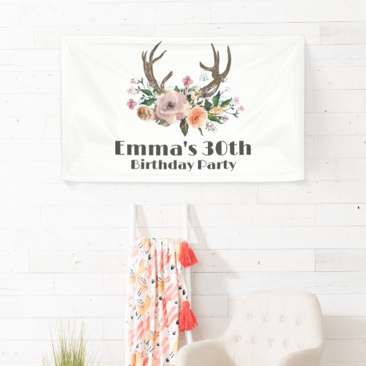 boho, bohemien herten, gewei herten Banner (Insitu)
