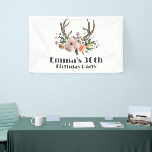 boho, bohemien herten, gewei herten Banner (Beurs)