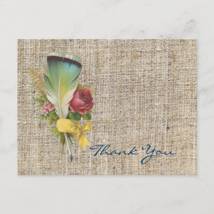 boho boho vether wildflower bohemian dank u briefkaart