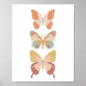 Boho Bold Butterfly Butterflies Girl Nursery Art Poster (Voorkant)