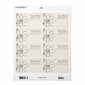 Boho + Bold Crème Wilde Bloem Retouradres Label (Full Sheet)