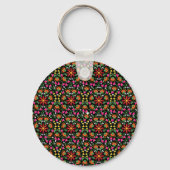 Boho Bold Floral Trivet Sleutelhanger (Achterkant)