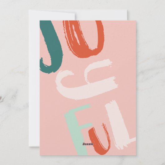 Boho bold script 2 foto's boogaardig kerstfeest feestdagenkaart (Achterkant)