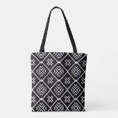 Boho Bold Zwart en Wit  Tote Bag (Achterkant)