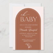 Boho Boog Baby Shower Uitnodiging (Voorkant)