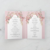 Boho boog blozende pioenrozen pampagras programma (Binnen)