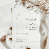 Boho Boog Eenvoudige Trouwdag Kaart